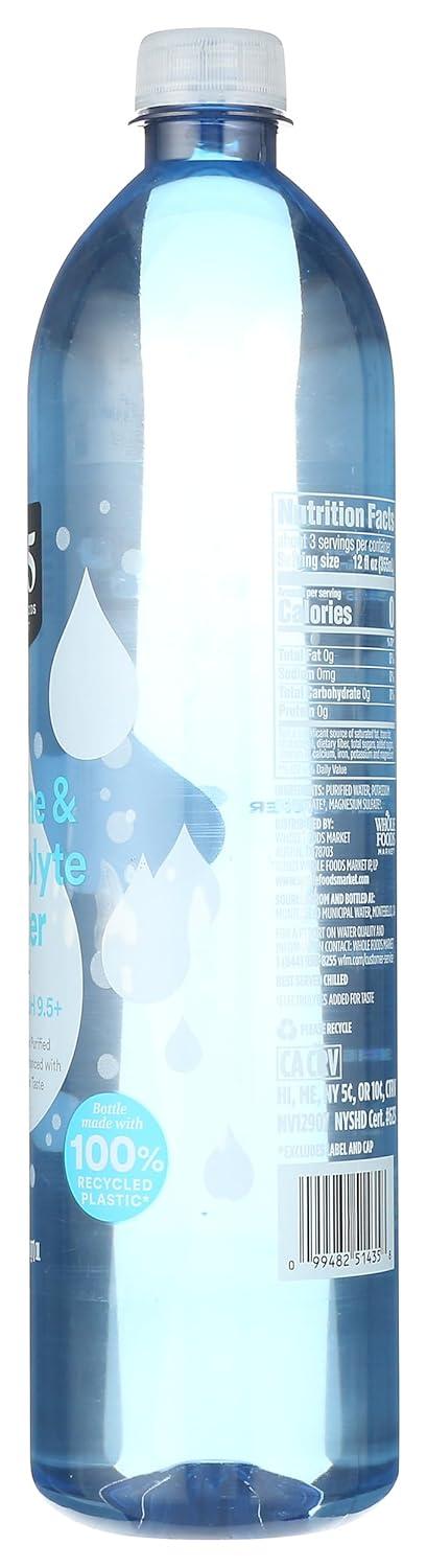 image:image365 by Whole Foods Market Alkaline amp Electrolyte Water Bottles 253 Fl Oz Pack of 6338 Fl Oz Pack of 1