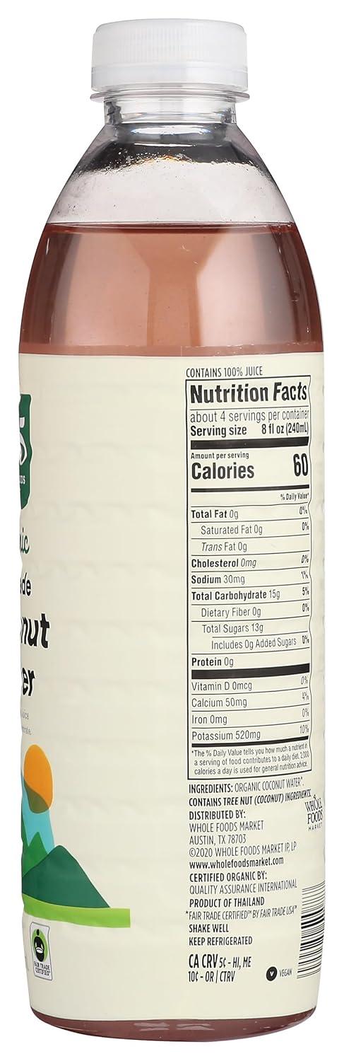 image:image365 by Whole Foods Market Coconut Water 100 PulpFree 176 Fl OzOrganic Coconut Water