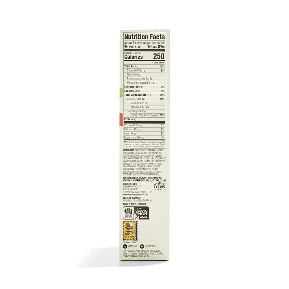 image:image365 by Whole Foods Market Organic French Vanilla Almond Granola 17 OunceRaisin