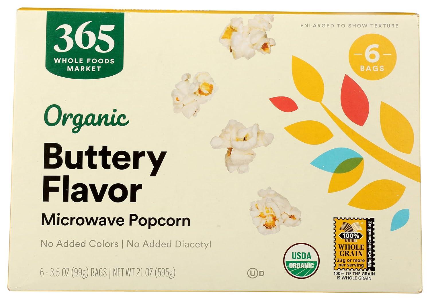 image:image365 by Whole Foods Market Organic Microwave Popcorn 21 OunceOrganic