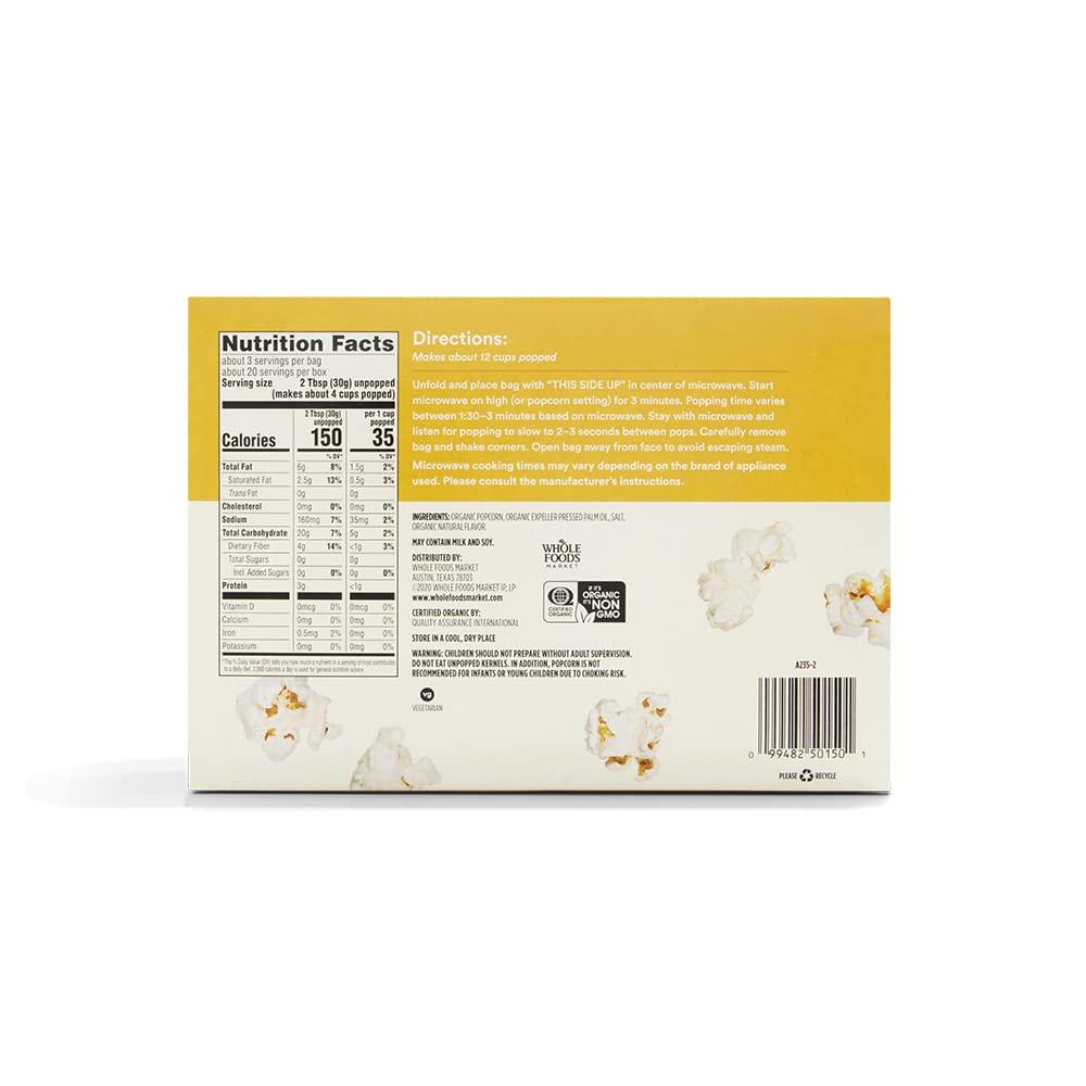 image:image365 by Whole Foods Market Organic Microwave Popcorn 21 OunceOrganic