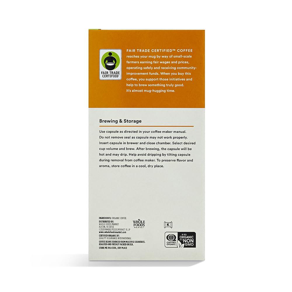 image:image365 by Whole Foods Market Organic Morning Blend Coffee Pods MediumLight City Roast 12 CountOrganic Breakfast Blend City Roast Coffee