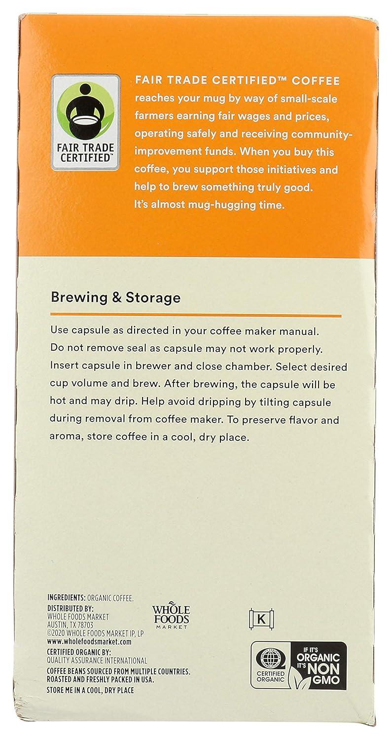 image:image365 by Whole Foods Market Organic Morning Blend Coffee Pods MediumLight City Roast 12 CountOrganic Breakfast Blend City Roast Coffee