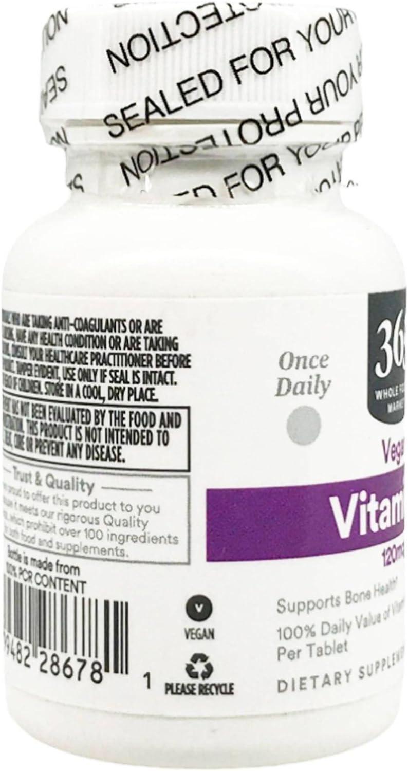 image:image365 by Whole Foods Market Vitamin K 120 MCG 100 Tablets100 Count Pack of 1