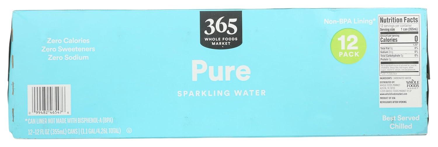 image:imageWhole Foods 365 Everyday Value Sparkling Water Pure 12 CountPure