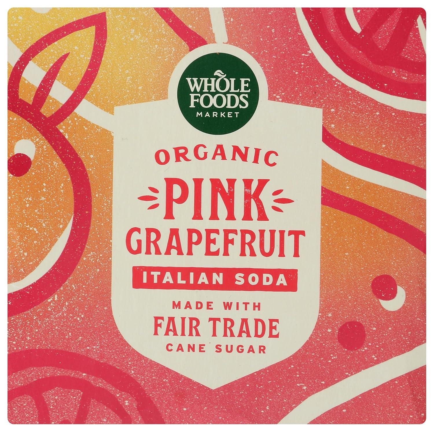 image:imageWhole Foods Market Organic Pink Grapefruit Italian Soda 112 Fl Oz 4 PackOrganic