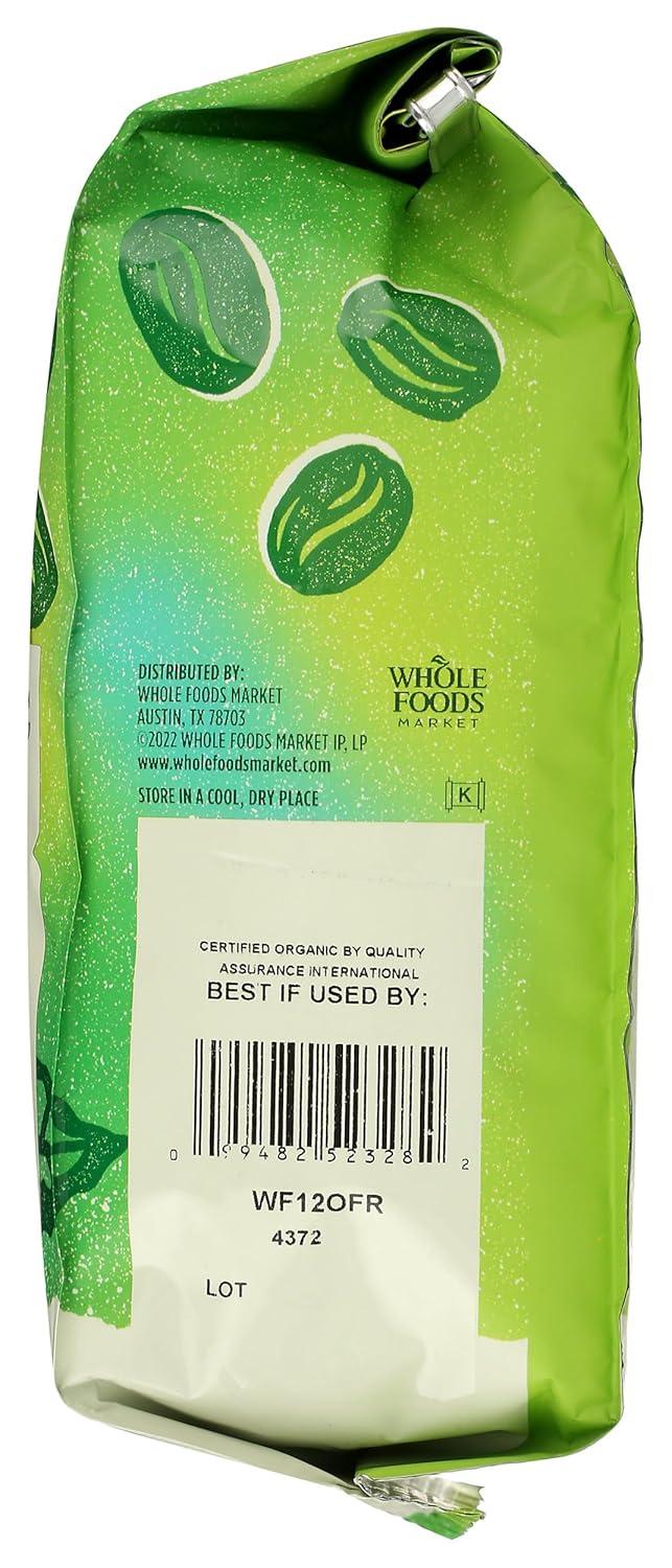 image:imageWhole Foods Market Organic Whole Bean Coffee Dark French Roast Smoky amp Sweet Smooth amp Creamy 12 Ounce12 Ounce Pack of 1