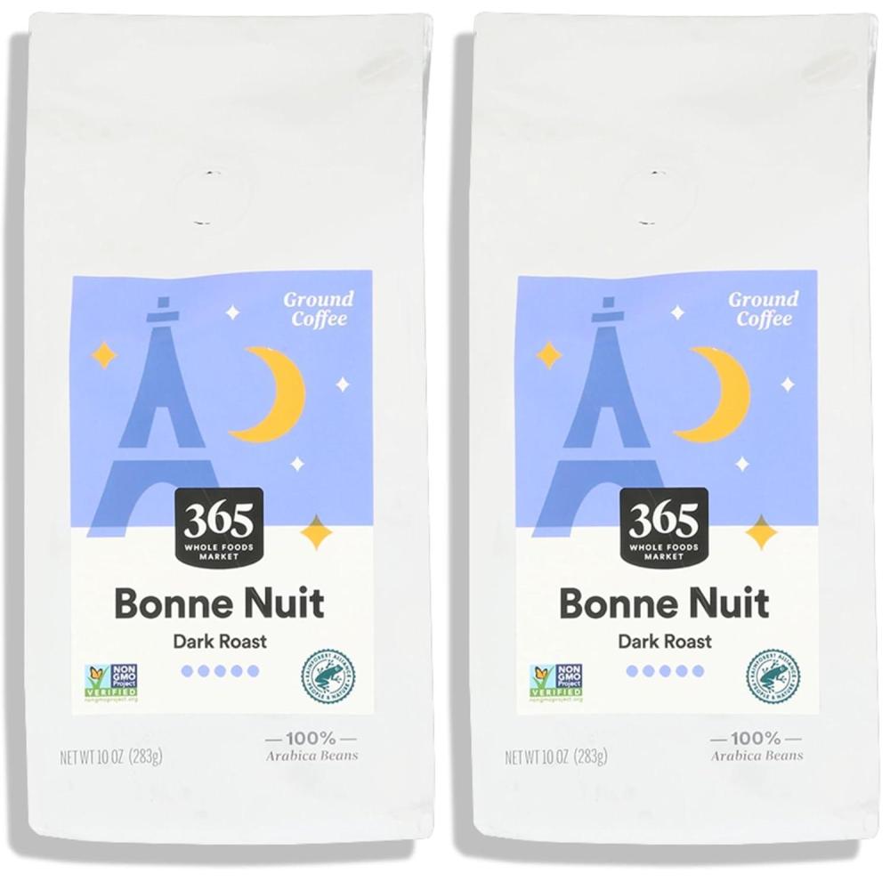 image:image365 by Whole Foods Market Bonne Nuit Ground Coffee Dark Roast 10 Ounce10 Ounce Pack of 2
