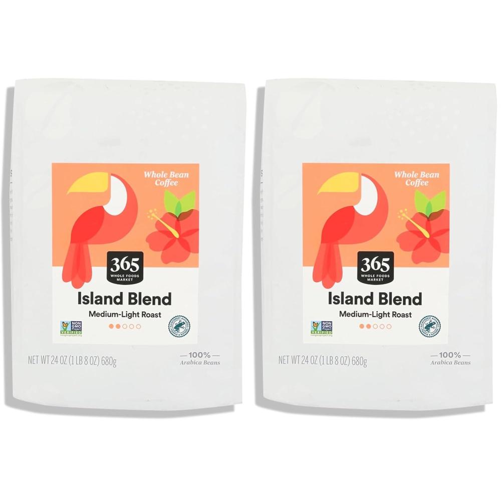 image:image365 by Whole Foods Market Island Blend Whole Bean Coffee MediumLight Roast 24 Ounce24 Ounce Pack of 2