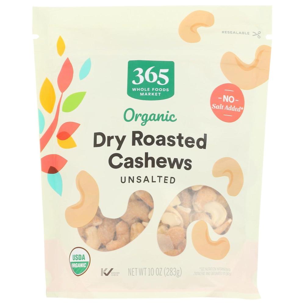 image:image365 by Whole Foods Market Organic Dry Roasted amp Unsalted Cashews 10 OunceUnsalted