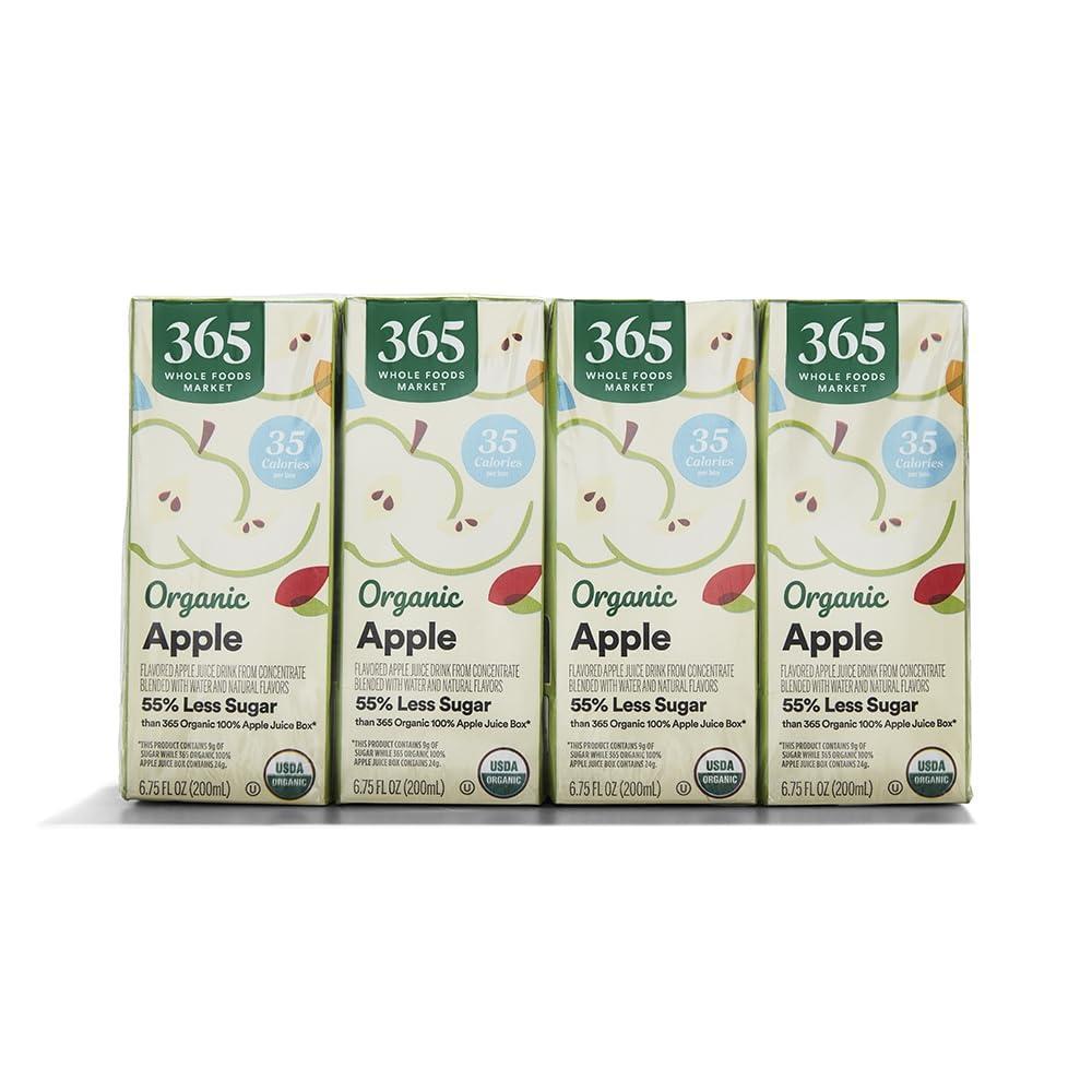 image:image365 by Whole Foods Market Organic ReducedSugar Apple Juice Boxes 675 Fl Oz Pack of 8675 Fl Oz Pack of 8