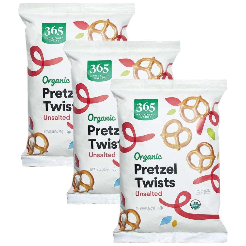 image:image365 by Whole Foods Market Organic Unsalted Mini Pretzel Twists 8 Ounce8 Ounce Pack of 3