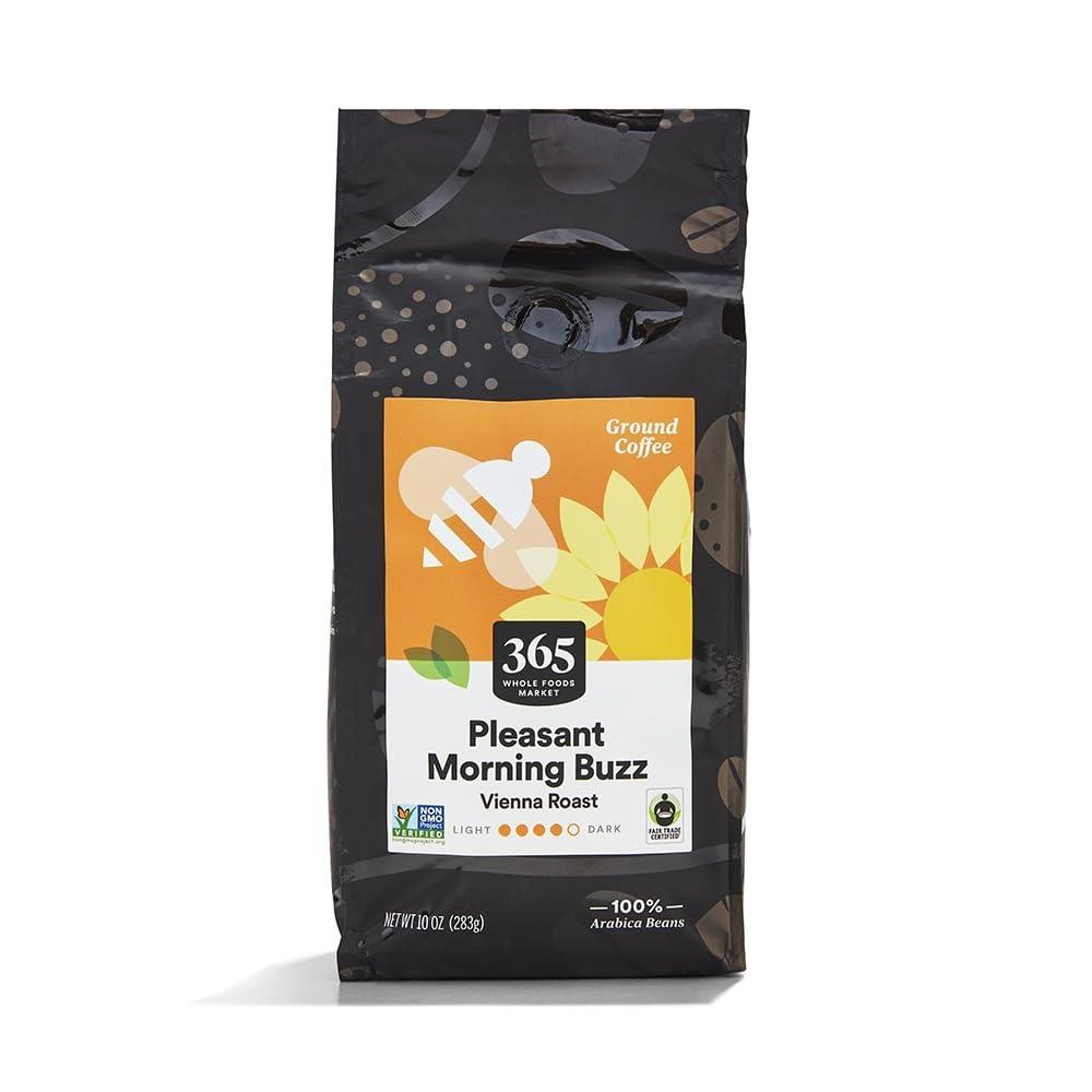 image:image365 by Whole Foods Market Pleasant Morning Buzz Ground Coffee MediumDark Roast 24 OuncePleasant Morning Buzz Medium Roast  Ground Coffee