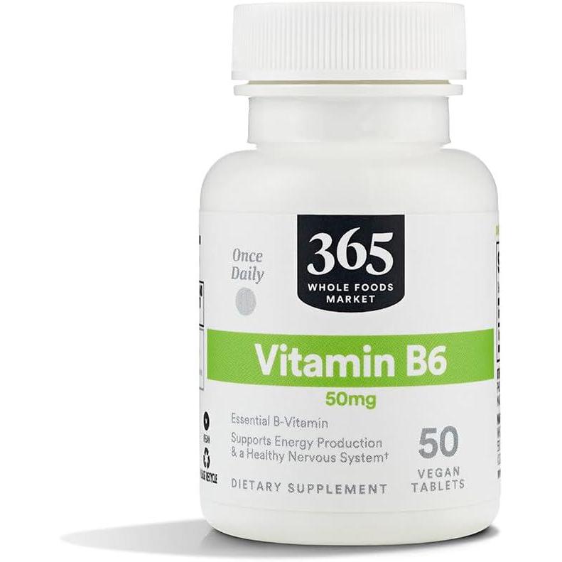image:image365 by Whole Foods Market Vitamin B6 50mg Vegan 50 Tablets50 Count Pack of 1