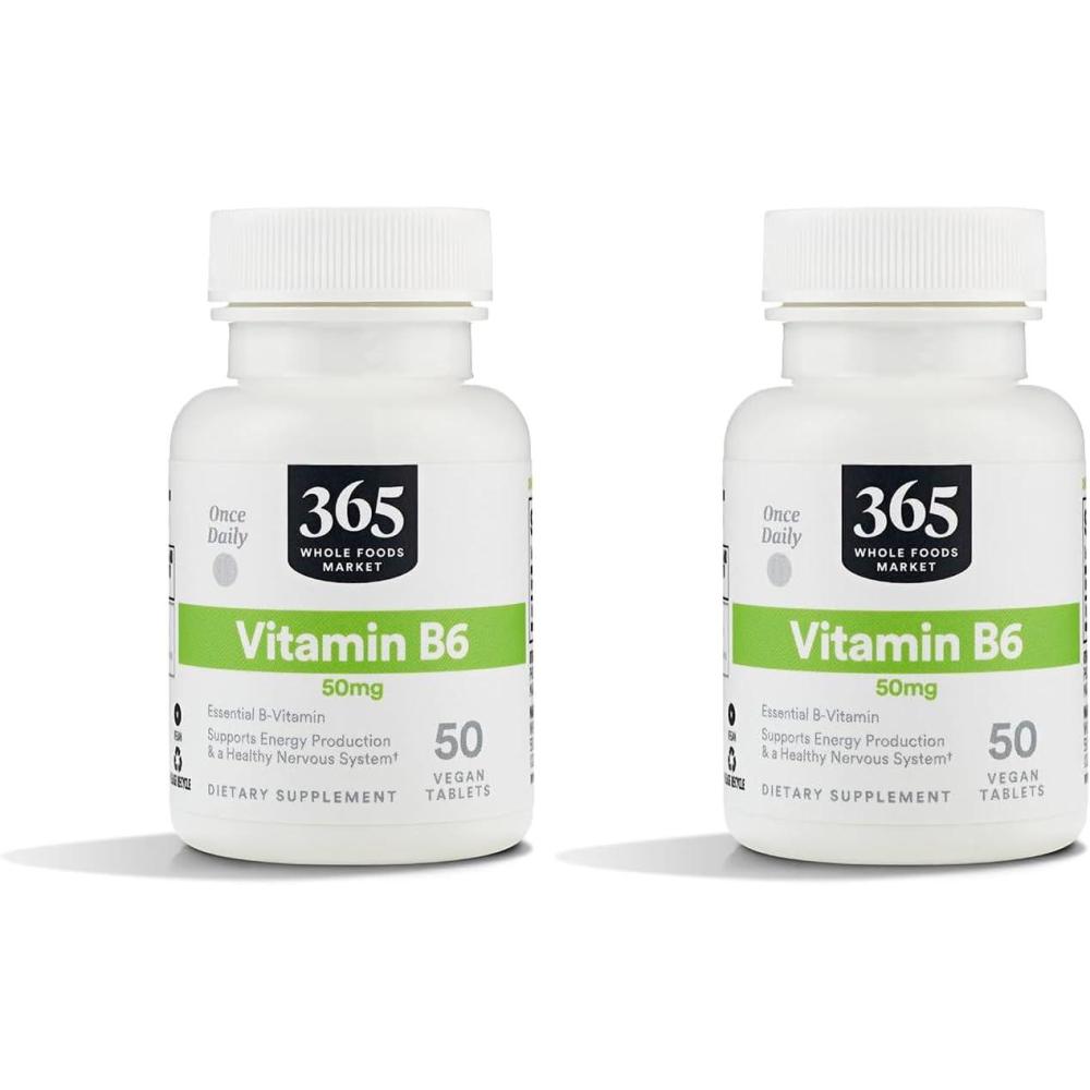 image:image365 by Whole Foods Market Vitamin B6 50mg Vegan 50 Tablets50 Count Pack of 2
