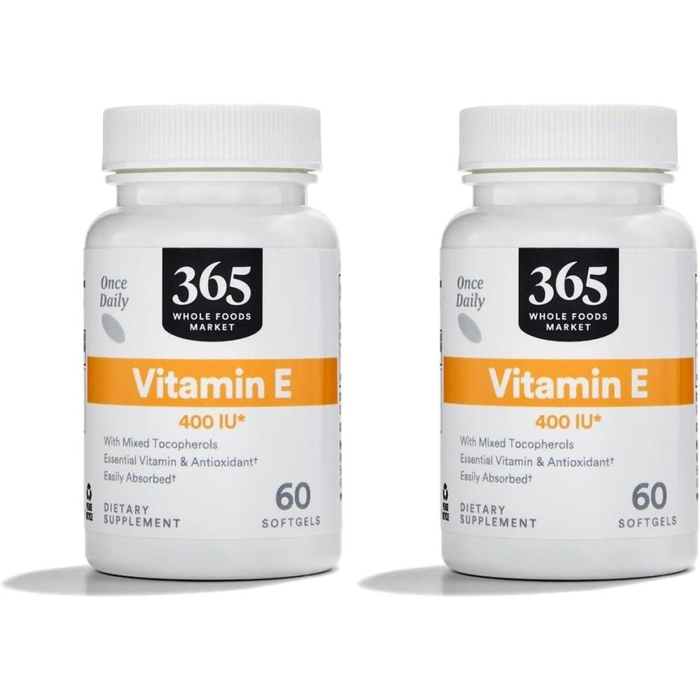 image:image365 by Whole Foods Market Vitamin E 400 IU with Mixed Tocopherols 60 Count60 Count Pack of 2