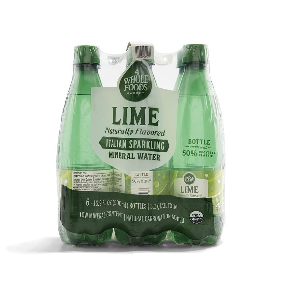 image:imageWhole Foods Market Organic Italian Lime Sparkling Mineral Water 6 Pack 169 Fl OzLime