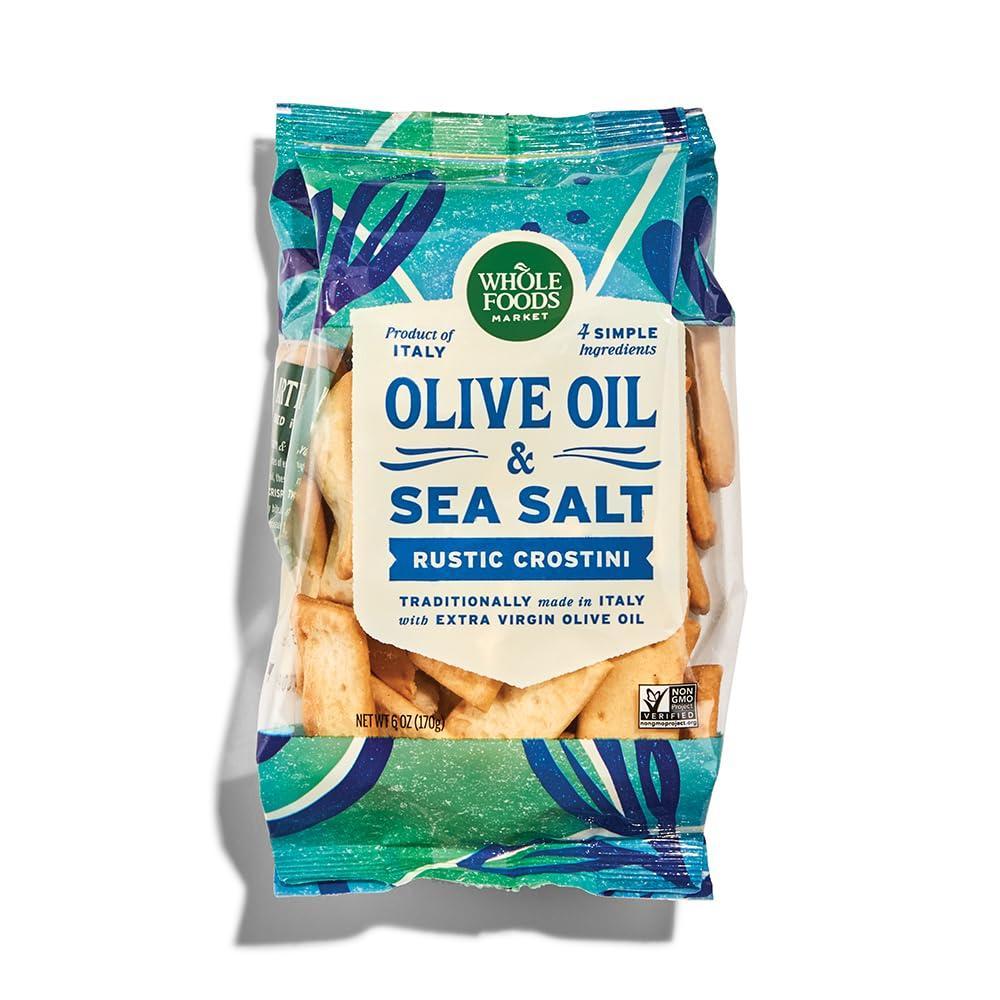 image:imageWhole Foods Market Original Rustic Crostini with Olive Oil amp Sea Salt 6 Ounce6 Ounce Pack of 1