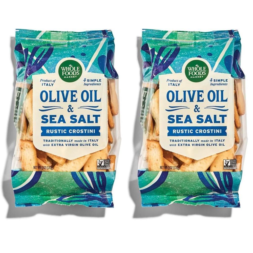 image:imageWhole Foods Market Original Rustic Crostini with Olive Oil amp Sea Salt 6 Ounce6 Ounce Pack of 2