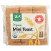 365 by Whole Foods Market, Organic Whole Wheat Mini Toast, Vegan, 2.8 Ounce(2.8 Ounce (Pack of 1))