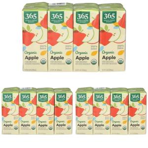 365 By Whole Foods Market, Featuring Wild Kratts, Organic 100% Juice From Concentrate, Apple (8 – 6.75 Fl Oz Boxes), 54 Fl Oz(6.75 Fl Oz (Pack of 24))