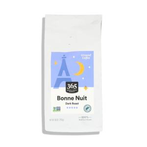365 by Whole Foods Market, Bonne Nuit Ground Coffee, Dark Roast, 10 Ounce(10 Ounce (Pack of 1))