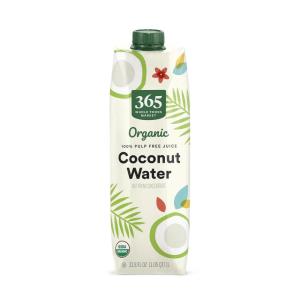 365 by Whole Foods Market, Coconut Water, 100% Pulp-Free, 17.6 Fl Oz(Organic Coconut Water)