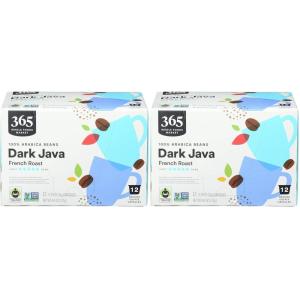 365 by Whole Foods Market, Dark Java Coffee Pods, Dark French Roast, 100% Arabica Beans, 12 Count(Original)