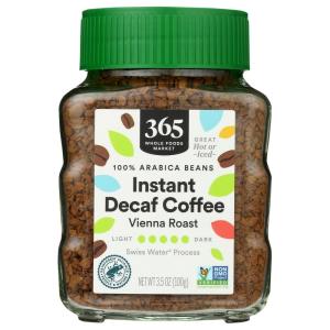 365 by Whole Foods Market, Decaf Instant Coffee, Dark Vienna Roast, Swiss Water Process, 3.5 Ounce(3.5 Ounce (Pack of 1))
