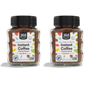 365 by Whole Foods Market, Instant Coffee, Dark Roast, 3.5 Ounce(3.5 Ounce (Pack of 2))