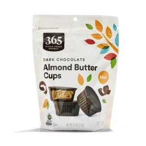 365 by Whole Foods Market, Mini Dark Chocolate Almond Butter Cups, 4.7 Ounce(4.7 Ounce (Pack of 1))