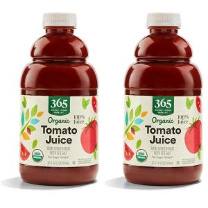 365 by Whole Foods Market, Organic 100% Juice, Tomato, 32 fl oz(32 Fl Oz (Pack of 2))
