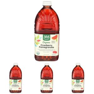 365 by Whole Foods Market, Organic Cranberry-Pomegranate Juice Blend, 64 Fl Oz(64 Fl Oz (Pack of 4))