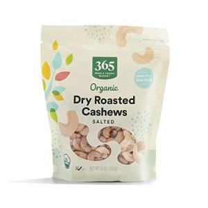 365 by Whole Foods Market, Organic Dry Roasted & Salted Cashews, 10 Ounce(10 Ounce (Pack of 1))