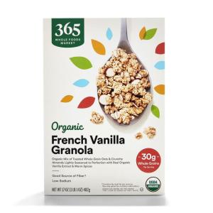 365 by Whole Foods Market, Organic French Vanilla Almond Granola, 17 Ounce(French Vanilla Almond)