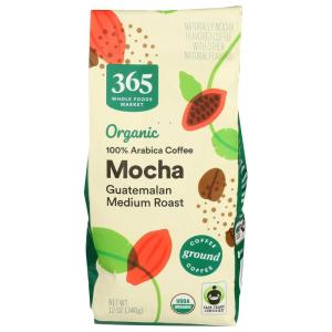 365 by Whole Foods Market, Organic Mocha Ground Coffee, 12 Ounce(12 Ounce (Pack of 1))