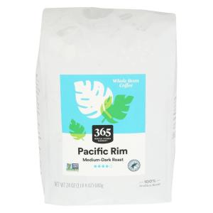 365 by Whole Foods Market, Pacific Rim Whole Bean Coffee, Medium-Dark Roast, 24 Ounce