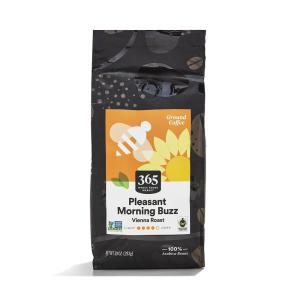 365 by Whole Foods Market, Pleasant Morning Buzz Ground Coffee, Medium-Dark Roast, 24 Ounce(Pleasant Morning Buzz Medium Roast – Ground Coffee)