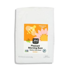 365 by Whole Foods Market, Pleasant Morning Buzz Ground Coffee, Medium-Dark Roast, 24 Ounce(Pleasant Morning Buzz Medium-Dark Roast – Whole Bean Coffee)