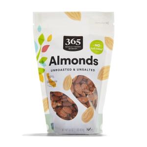 365 by Whole Foods Market, Whole Raw Almonds, 16 OZ(Almond)