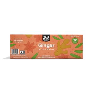 Whole Foods 365 Everyday Value, Sparkling Water Pure, 12 Count(Ginger)