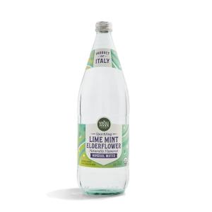 Whole Foods Market, Organic Italian Lime Sparkling Mineral Water 6 Pack, 16.9 Fl Oz(Lime Mint Elderflower)