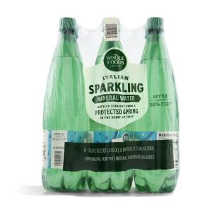 Whole Foods Market, Organic Italian Lime Sparkling Mineral Water 6 Pack, 16.9 Fl Oz(Unflavored)