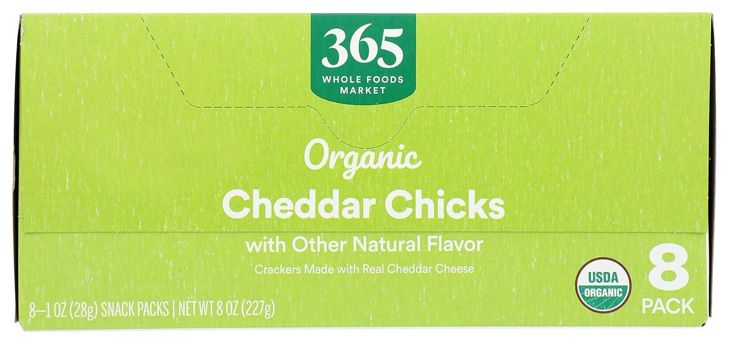 image:image365 by Whole Foods Market Organic Cheddar Chicks Crackers 8 Pack1 Ounce Pack of 8