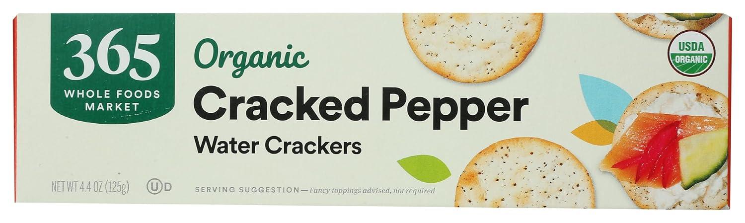 image:image365 by Whole Foods Market Organic Cracked Pepper Water Crackers 44 OunceCracked Pepper