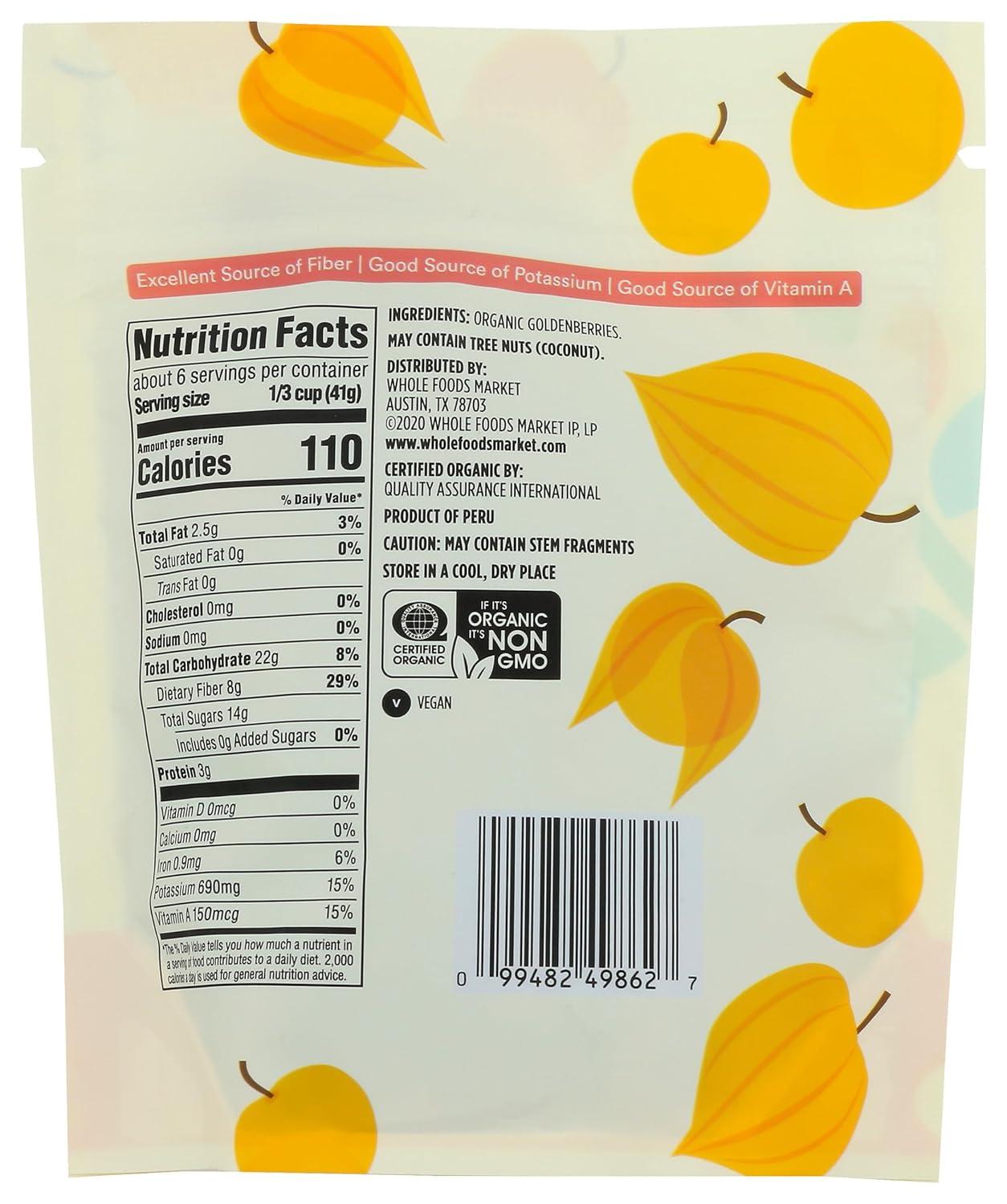 image:image365 by Whole Foods Market Organic Goldenberries 8 Ounce8 Ounce Pack of 1