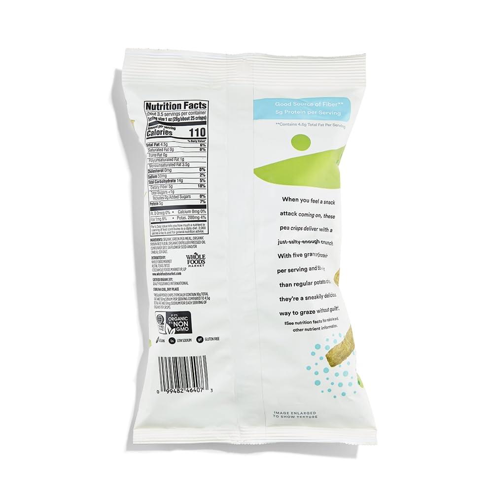 image:image365 by Whole Foods Market Organic Lightly Salted Pea Crisps 33 oz33 Ounce Pack of 1