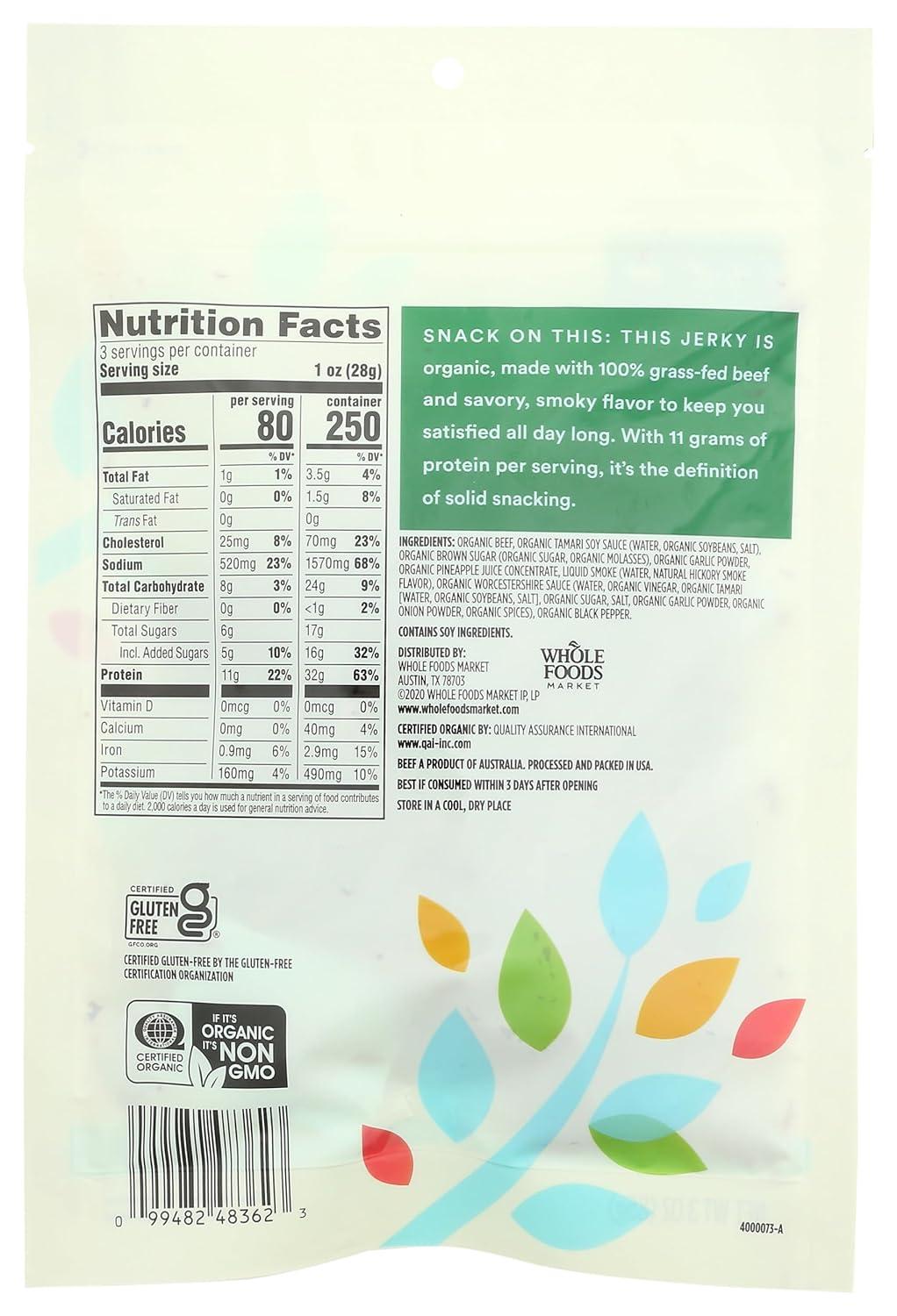image:image365 by Whole Foods Market Organic Original Beef Jerky 3 OunceOriginal