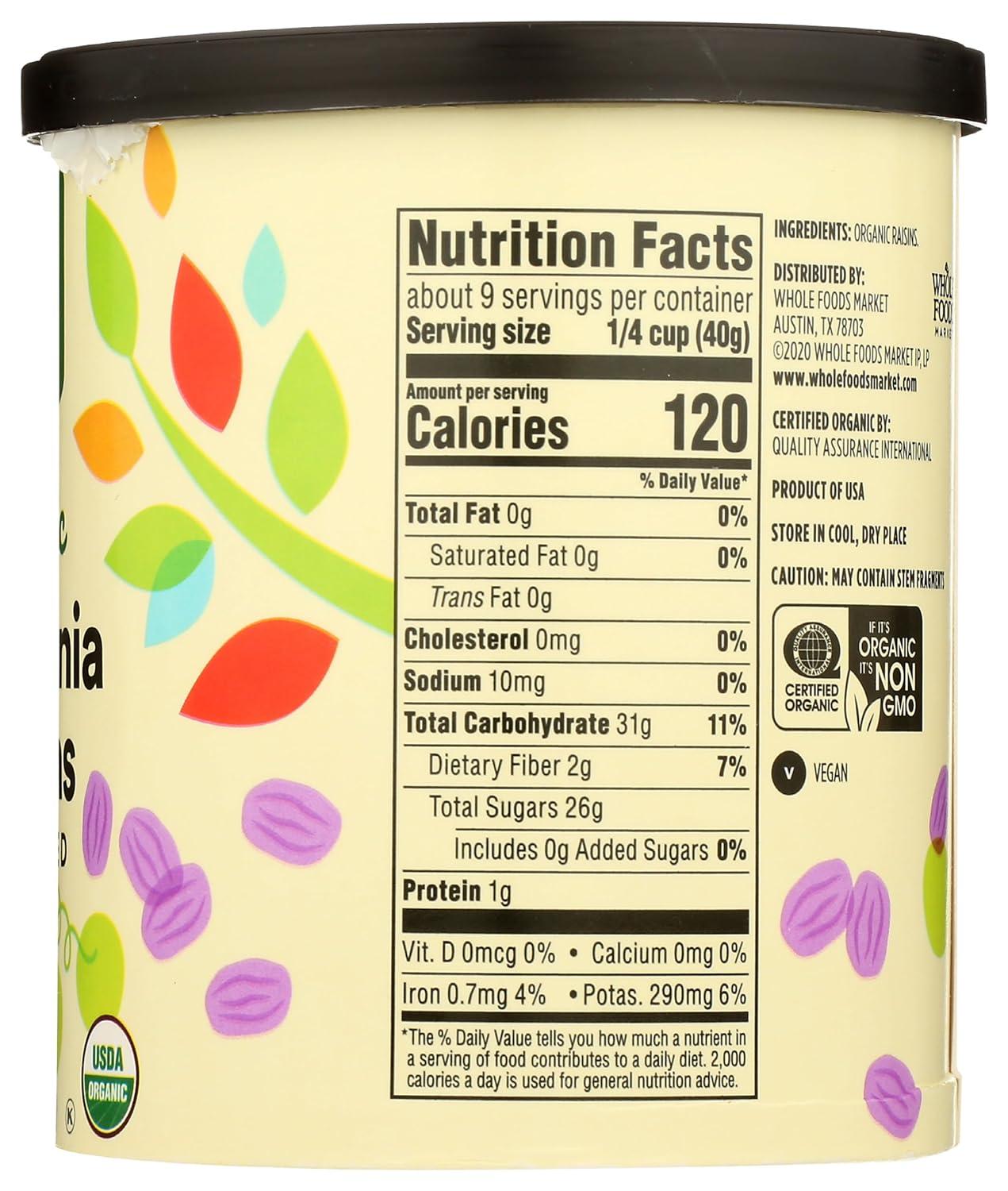 image:image365 by Whole Foods Market Organic Raisins 12 Ounce