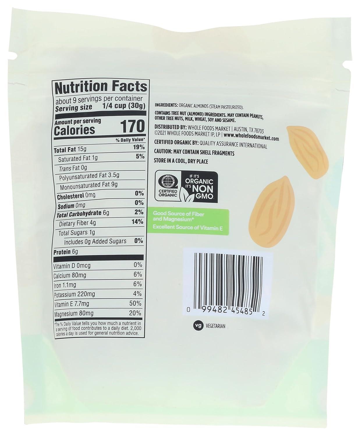 image:image365 by Whole Foods Market Organic Raw Almonds 10 Ounce